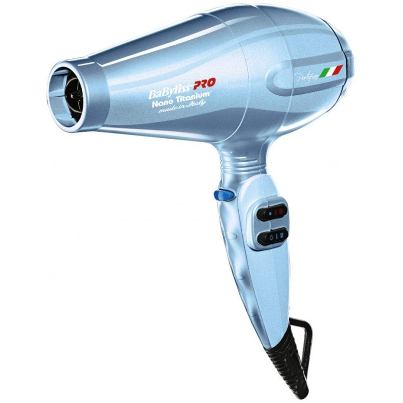 BABYLISSPRO NANO TITANIUM PORTOFINO DRYER BLUE (#BNTB6610N) - N.O.S. Barber Supply