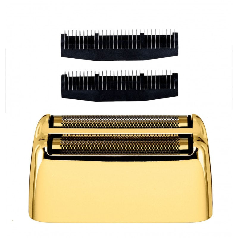 Babyliss Pro replacement foil and cutter for FXFS2G shaver, showing the shiny foil and precision cutter components.