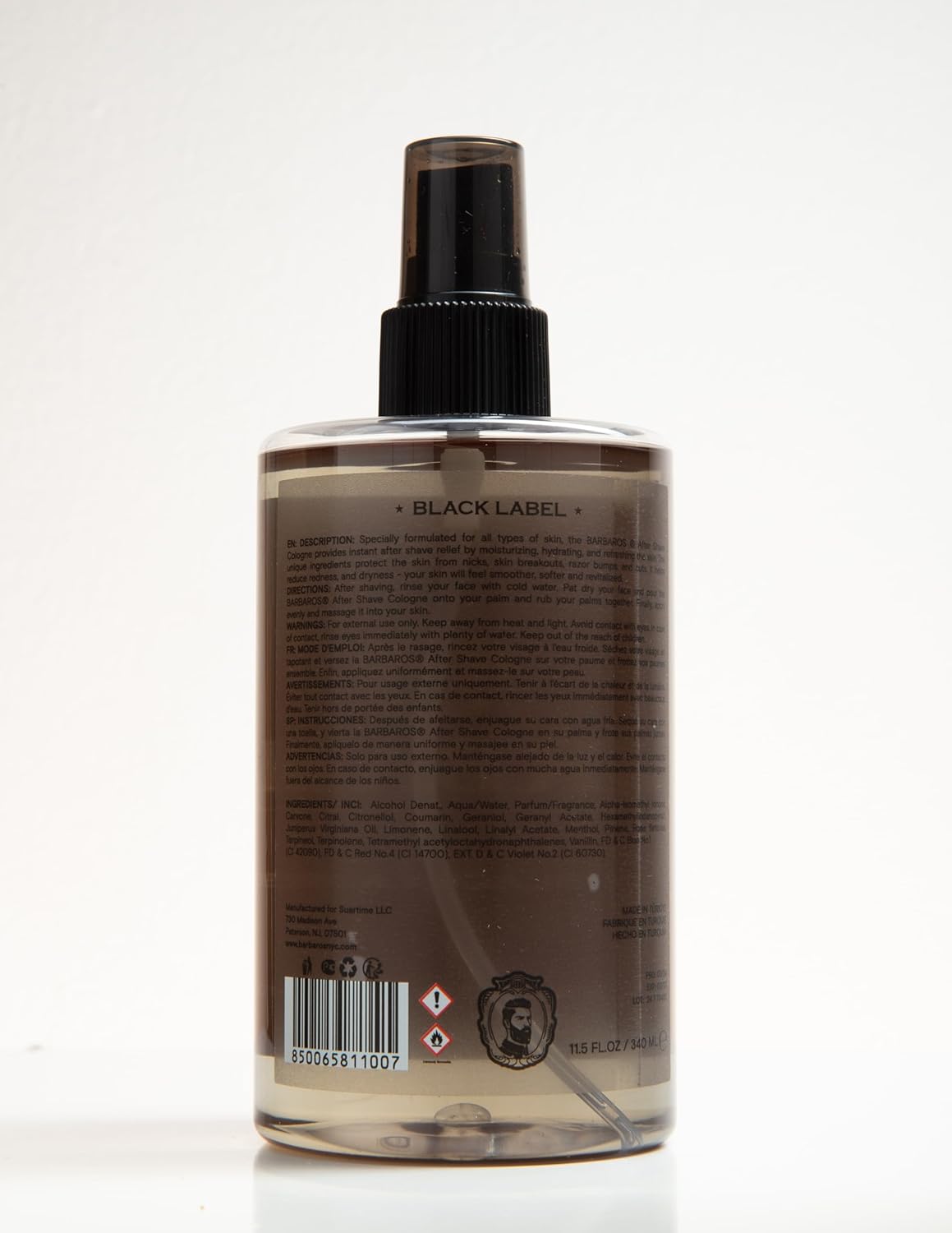 BARBAROS BLACK LABEL COLOGNE 11.5OZ