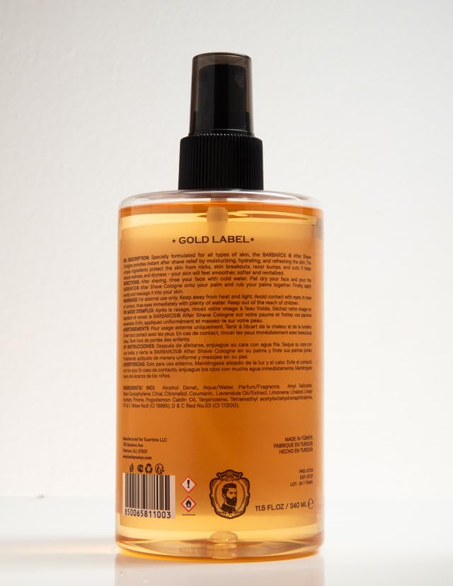 BARBAROS GOLD LABEL COLOGNE 11.5OZ