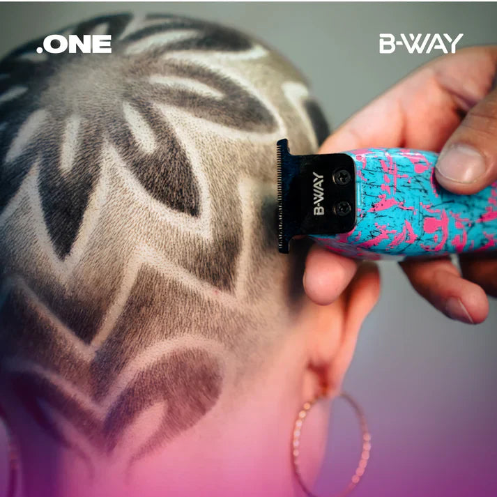 B-Way One Trimmer showing sleek design and cutting blades, ideal for precise grooming and trimming.