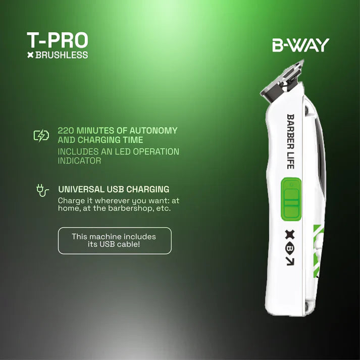 B-Way T-Pro Trimmer with sleek design, featuring sharp blades and ergonomic handle for precise trimming tasks.