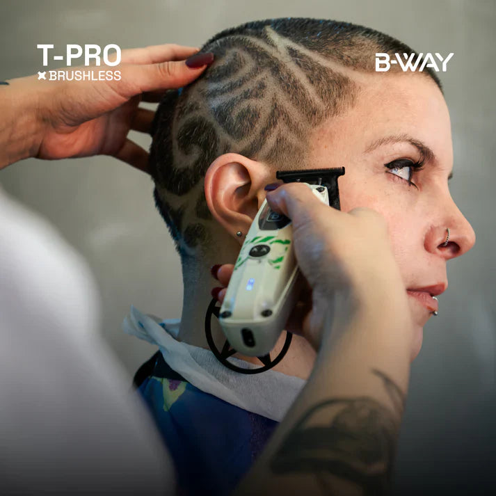 B-Way T-Pro Trimmer with sleek design, featuring precision blades and ergonomic handle for efficient trimming tasks.