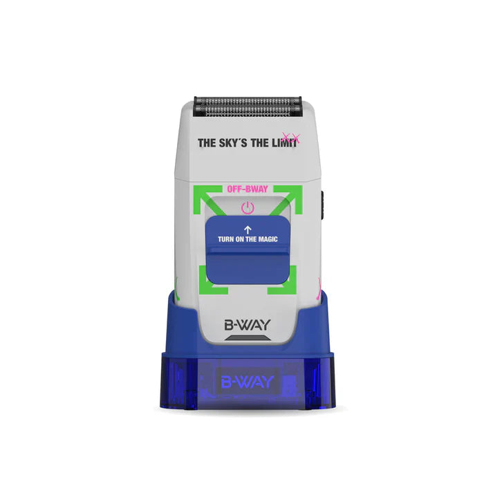 B-Way Off Shaver in white, a handheld electric shaver with ergonomic design for smooth hair removal.