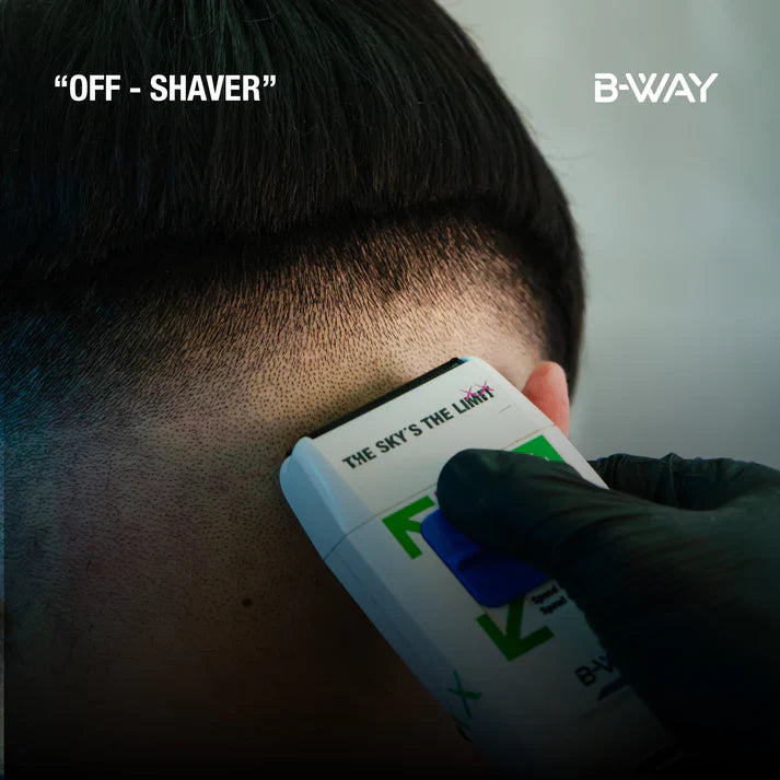 B-Way Off Shaver in white with ergonomic handle and sleek design, ideal for efficient hair removal.