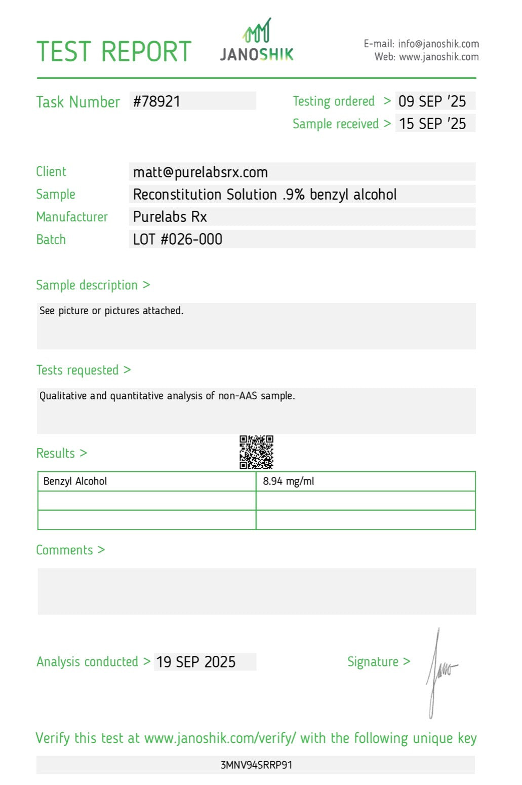 Holas reconstitution solution in a 3ml vial, labeled as peptides, with clear liquid and professional packaging.