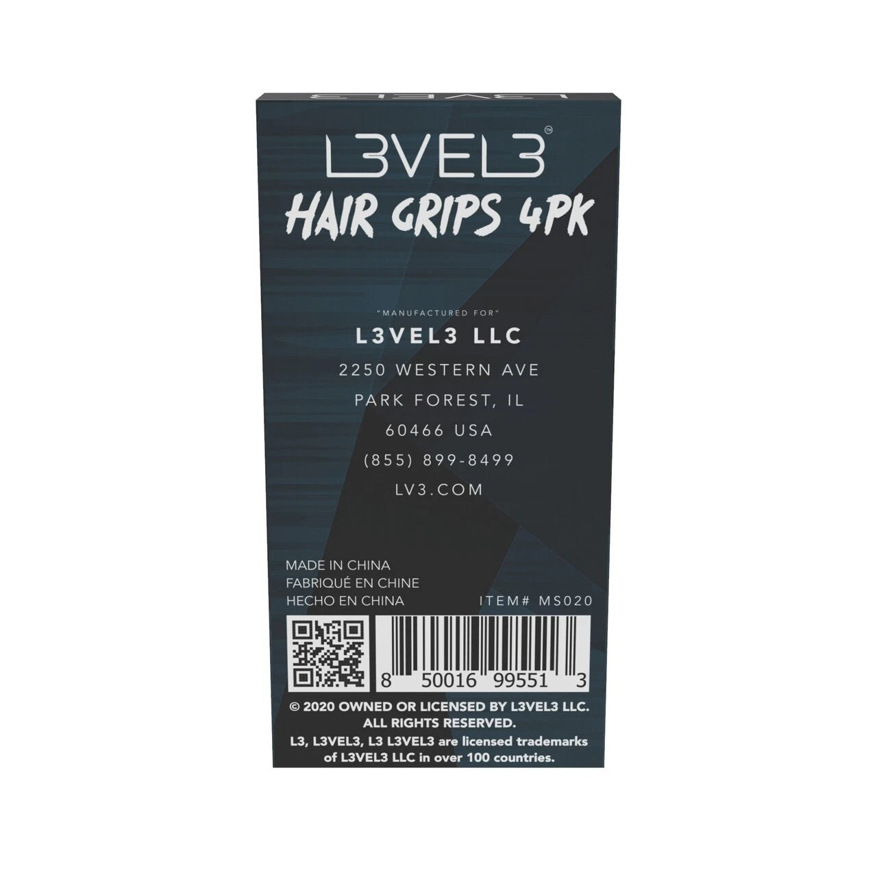 L3VEL3 HAIR GRIPS (4PK)
