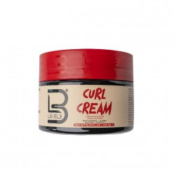L3VEL3 Curl Cream 250ml in a white jar, designed for styling curly hair with a smooth, creamy texture.