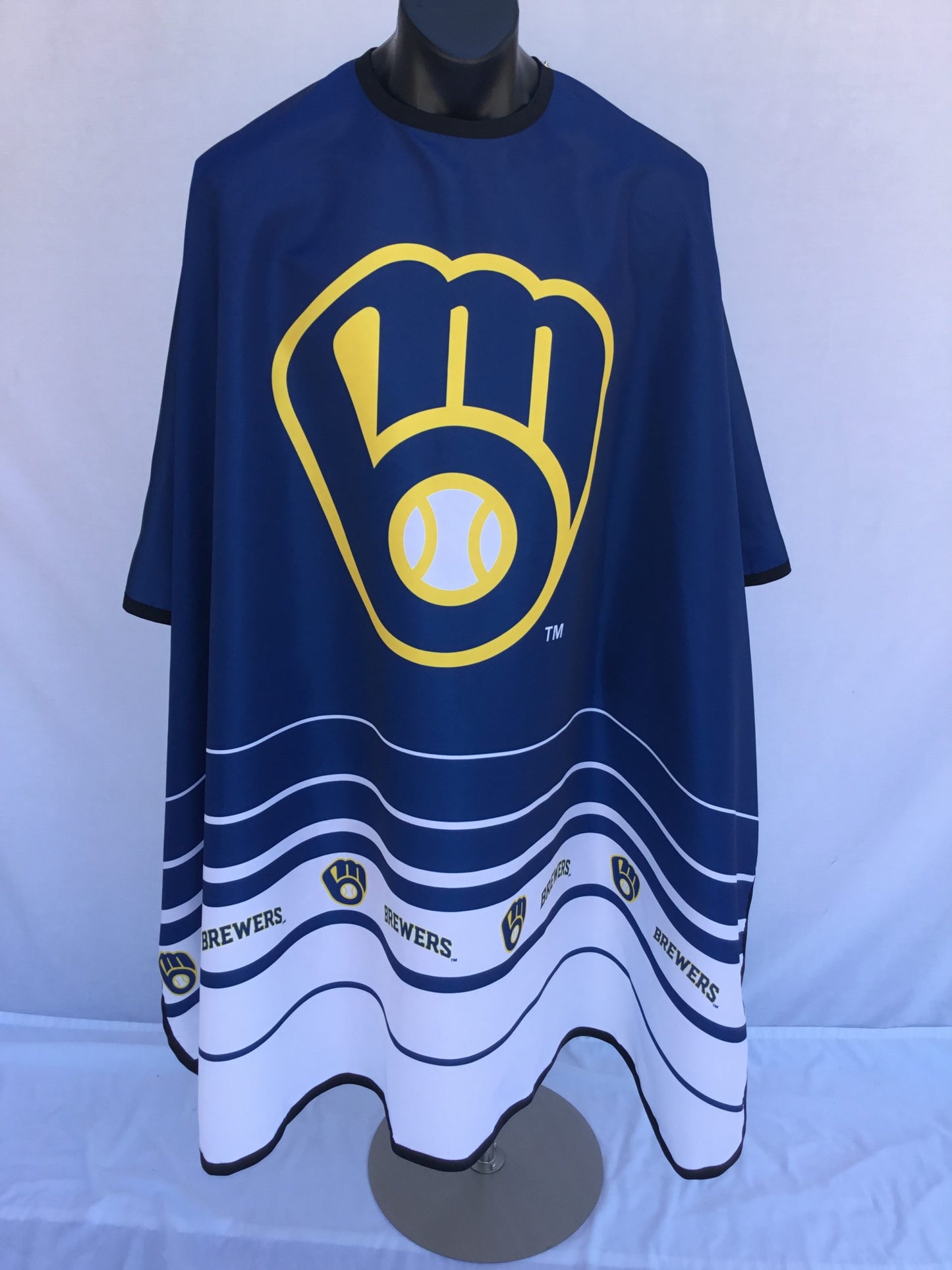 Milwaukee Brewers themed My Team Cape featuring team colors and logo, designed for fans to wear at games or events.
