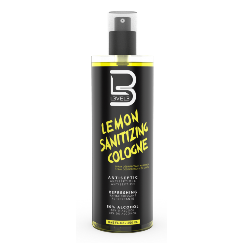 L3VEL3 LEMON SANITIZING COLOGNE 250ML