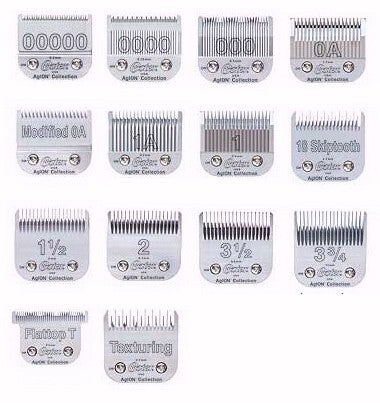 Oster detachable clipper blades in size 00000, featuring sharp metal blades for professional grooming and trimming.
