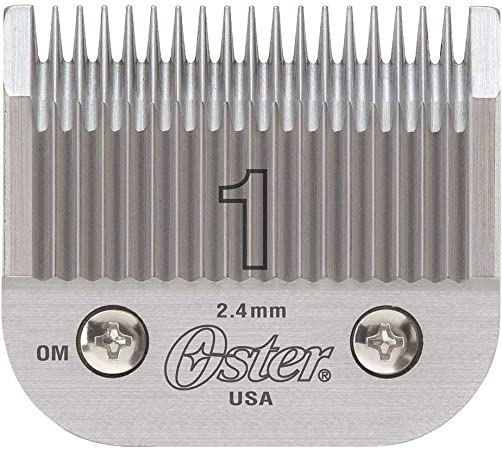 Oster detachable clipper blades in size 00000, showing sharp metal blades with adjustable attachment for hair grooming.