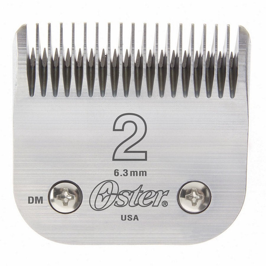 Oster detachable clipper blades size 00000, showing stainless steel blades and adjustable attachment for professional grooming.