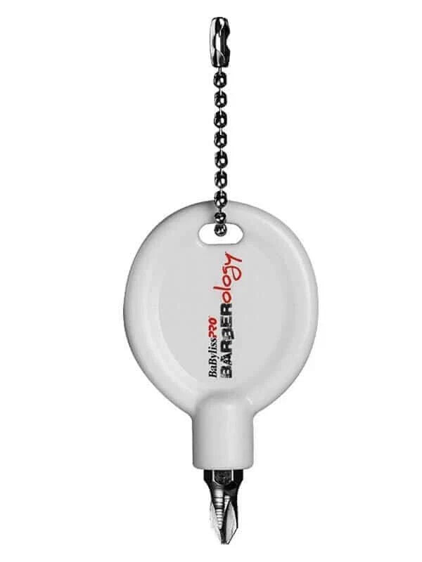 Babyliss Pro Barberology clipper and trimmer screwdriver accessory for maintaining and adjusting professional grooming tools.