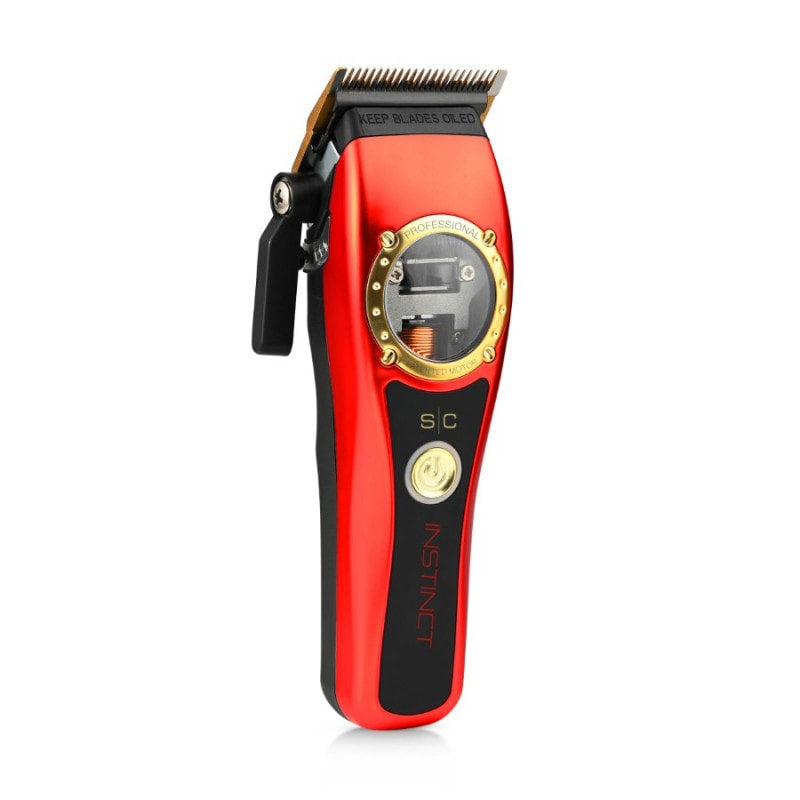 StyleCraft Instinct Clipper showing sleek design and adjustable blades, ideal for professional grooming and hair cutting.