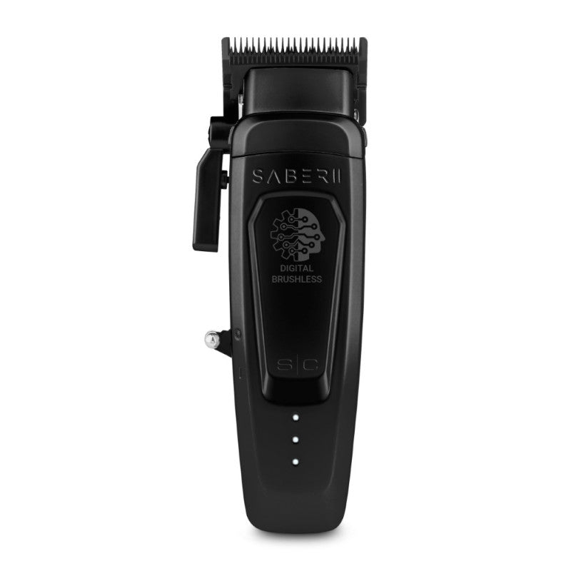 StyleCraft Saber 2.0 Clipper in black, professional hair cutting tool with sleek design and powerful motor for precise grooming.