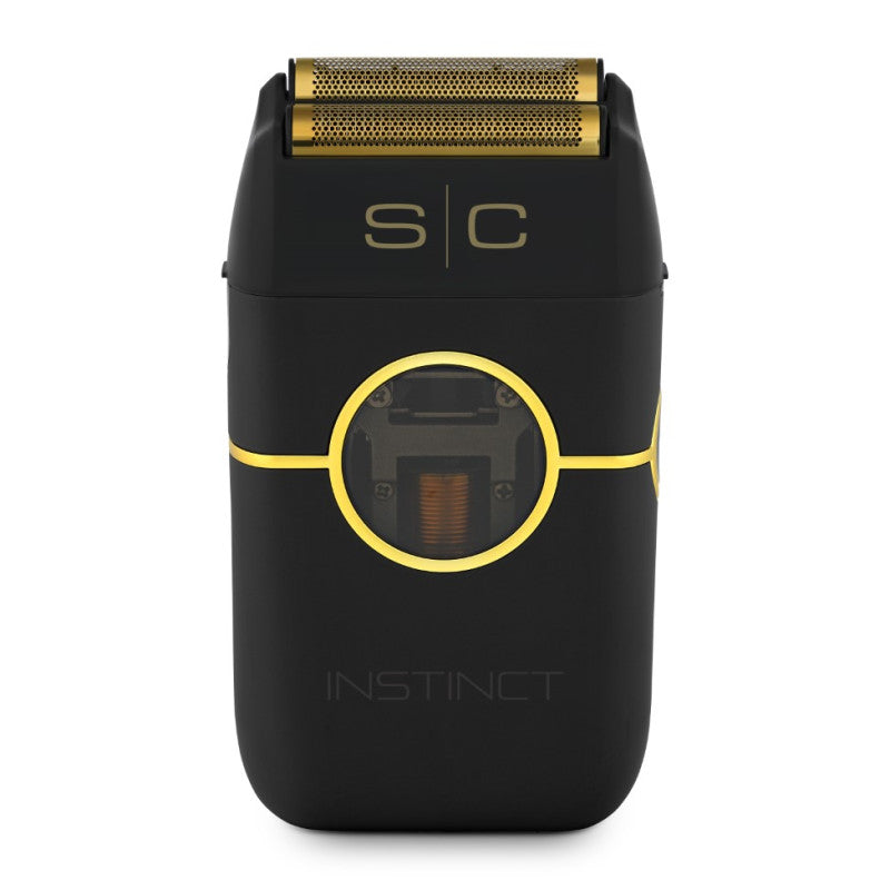 StyleCraft Instinct Shaver in black, handheld electric shaver with ergonomic design and sleek black finish.