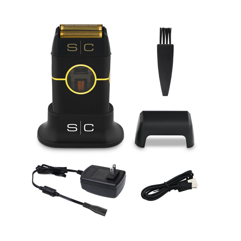 Black StyleCraft Instinct Shaver for men, featuring ergonomic design and precision blades for smooth, close shaving.