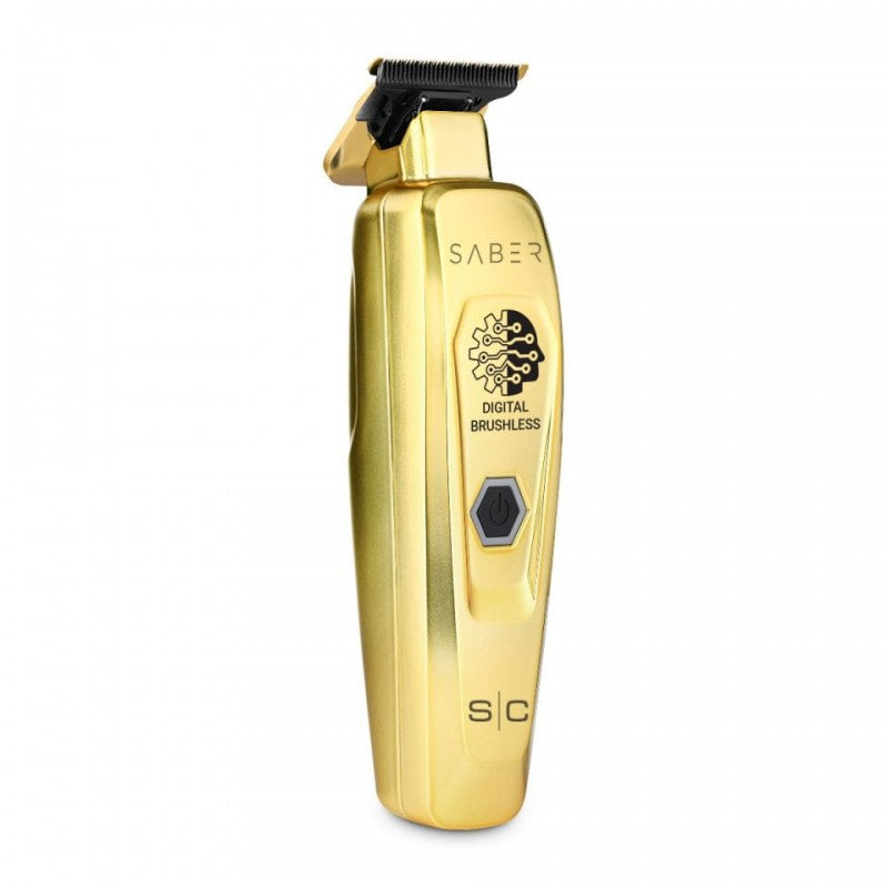 StyleCraft Saber Trimmer in gold, professional grooming tool with sleek design for precise trimming and grooming.