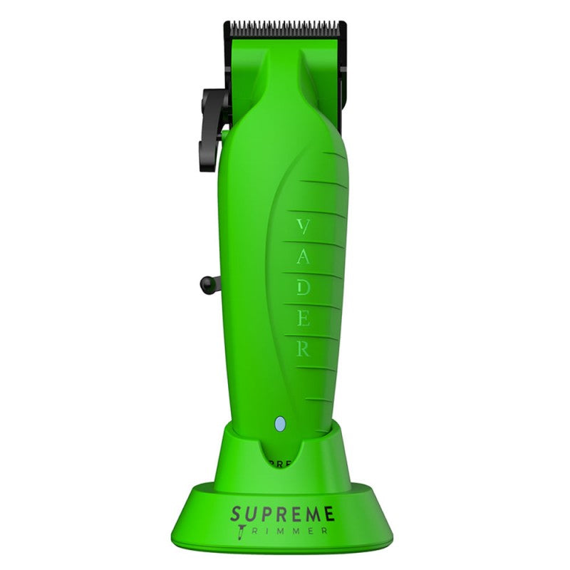 Supreme Trimmer Supreme Vader Clipper in acid green, professional grooming clipper with sleek design and durable build.