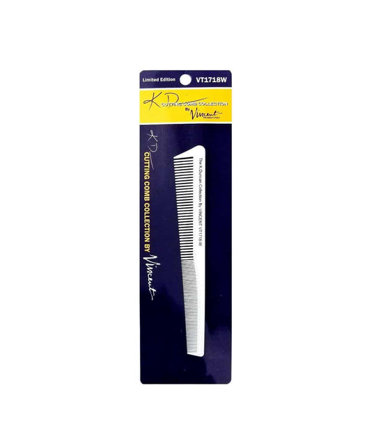 VINCENT KD CERAMIC WHITE TAPERING COMB (VT1718W)