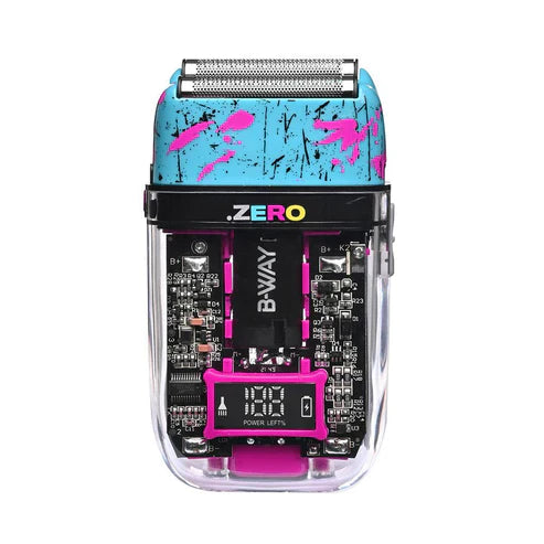 B-Way Zero Shaver with ergonomic handle and sleek design, ideal for close, comfortable hair removal.